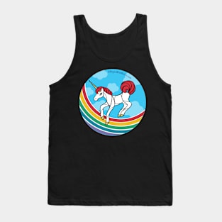 Rainbow Unicorn v10 — Dancing Uniquorn Illustration series Tank Top